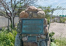 Memorial plaque at the house's site in 2020 Franklinton, Columbus 01.jpg