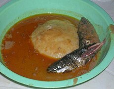 Fufu in groundnut soup with fish.jpg