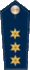 Blue epaulette with 3 golden stars