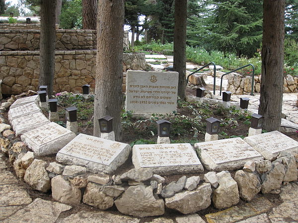 The Garden of the Missing in Action in the National Military and Police Cemetery in Mount Herzl in Jerusalem.