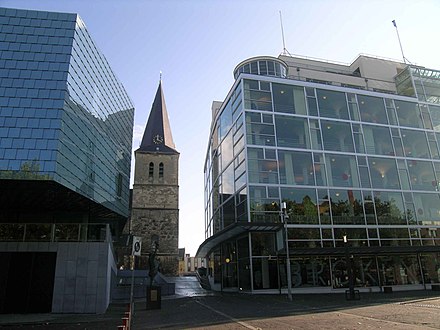The Glasspaleis, Musicschool and St. Pancratius Church.