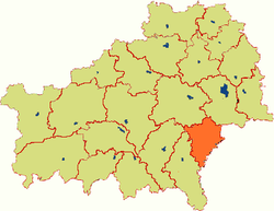 Лоеўскі раён на мапе