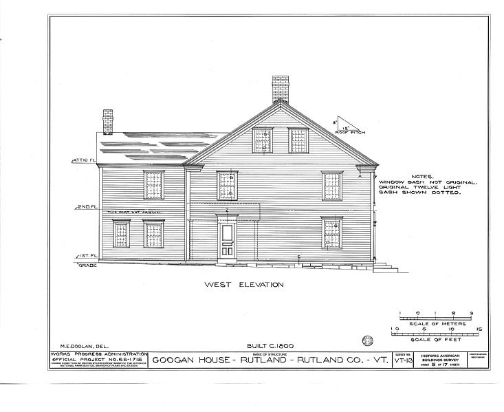 File:Googan House, Rutland, Rutland County, VT HABS VT,11-RUT,2- (sheet 5 of 17).tif