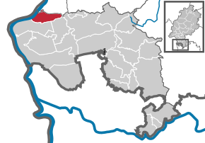Poziția Groß-Rohrheim pe harta districtului Bergstraße
