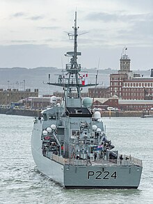 HMS Trent (P224) making way into Portsmouth harbour HMS Trent (P224) entered Portsmouth for the first time - 3.jpg