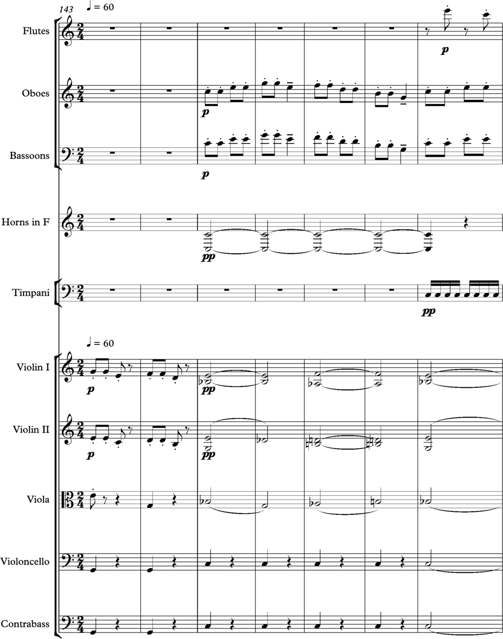 Haydn, Symphony 94, second movement bars 150-157.png