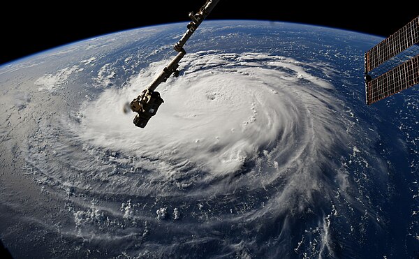 Florence viewed from the International Space Station on September 10