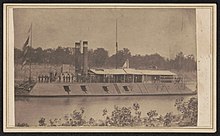 Ironclad gunboat USS Louisville on the Red River Ironclad gunboat USS Louisville on the Red River) - Photographed by McPherson & Oliver, No. 132 Canal Street, New Orleans LCCN2016646170.jpg