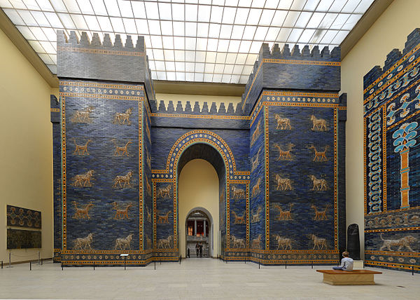 Reconstruction of the Babylonian Ishtar Gate in the Pergamon Museum in Berlin