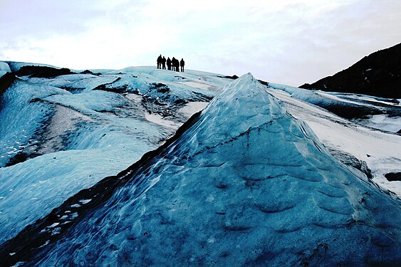 Islande, glacier de l'Eyjafjallajökull et ale tours