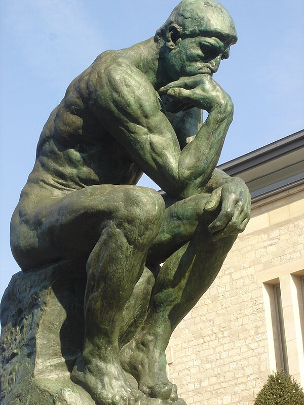 The Thinker by Rodin (1840–1917), in the garden of the Musée Rodin