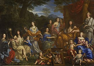 Portrait mythologique de la famille de Louis XIV