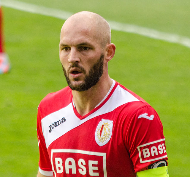 Standard's Jelle Van Damme controls the ball during the Jupiler