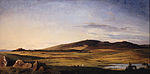 Själländskt landskap; vy från Bjerresø mot Vejrhøj och Dragsholms slott (1840).
