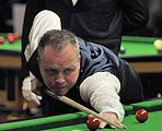 Deutsch: Bild aufgenommen in Berlin während des German Masters im Snooker 2014. John Higgins. English: Picture taken in Berlin during the Snooker German Masters in 2014. John Higgins.