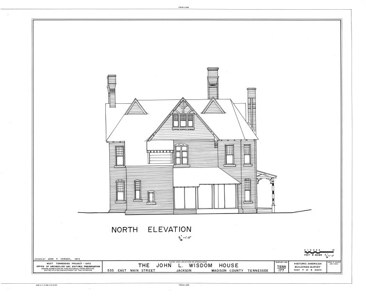 File:John L. Wisdom House, 535 East Main Street, Jackson, Madison County, TN HABS TENN,57-JACSO,2- (sheet 7 of 9).png