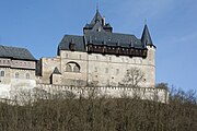 Hrad Karlštejn, jižní průčelí Císařského paláce.