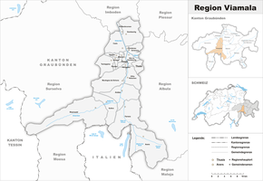 Karte von Region Viamala