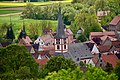 Katholische Stadtpfarrkirche St. Kilian, Ansicht Mai 2021 vom Kapellenberg