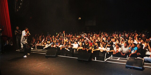Lamar performing at Sound Academy in 2011, prior to the release of Section.80