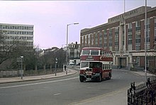 Kings Road in 1979, on the right is the demolished Huntley & Palmers building. Kings Road 1979.jpg