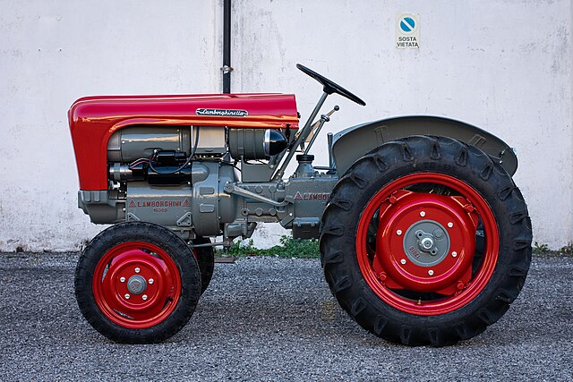 The 22 hp Lamborghinetta utility tractor was introduced in 1957.