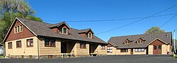 Photograph of work buildings and operating yard