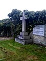 An Overgrown cross in Larbert Old Church Graveyard.