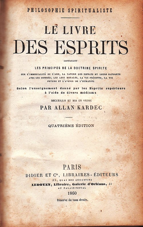 Publication of The Spirits' Book from 1860 in Paris