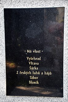 Left side of Smetana's grave