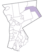 Map of Westchester highlighting Lewisboro Lewisboro.PNG