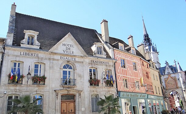 Liberty, Equality, Fraternity, Auxerre town hall, France