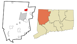 Location in Litchfield County and the state of Connecticut