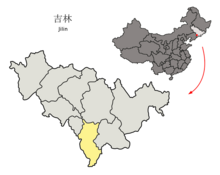 Location of Tonghua Prefecture within Jilin (China).png