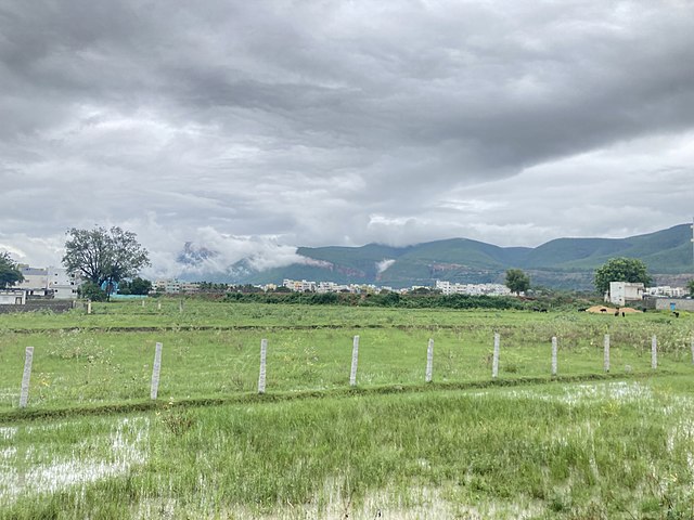 Long view of Seshachalam Hills