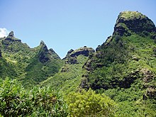 Makana Mountain ridge from Limahuli Garden and Preserve, Kauai, Hawaii Makana Mountain ridge from Limahuli Garden and Preserve, Kauai, Hawaii.JPG