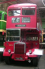 Manchester Corporation bus 3496 (TNA 496), Manchester Museum Transportasi, 30 juni 2007.jpg