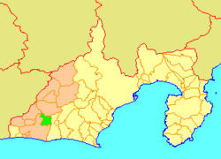 Location of Hamakita in Shizuoka Prefecture