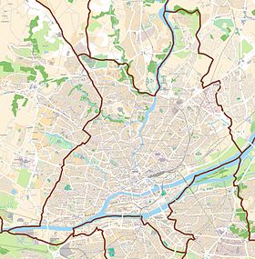 se på kartet over Nantes