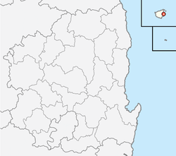 Peta lokasi Ulleung-gun di Gyeongsang Utara