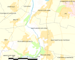 Poziția localității Saint-André-sur-Orne