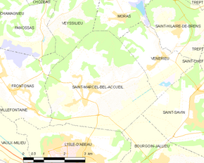 Poziția localității Saint-Marcel-Bel-Accueil