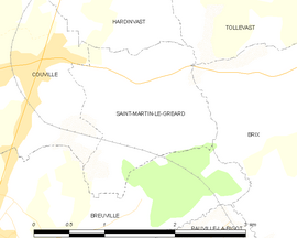 Mapa obce Saint-Martin-le-Gréard