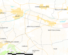 Poziția localității Saint-Féliu-d'Amont