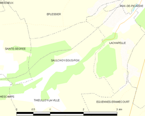 Poziția localității Saulchoy-sous-Poix