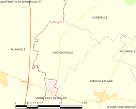 Mapa obce Chatignonville