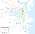 Map of Boston Horsecar Lines 1886