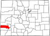 Map of Colorado highlighting San Miguel County.svg