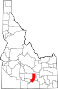 Comitatul Minidoka map