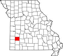 Harta e Dade County në Missouri